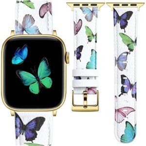 NEW Luxury Leather Butterfly Apple Watch Band